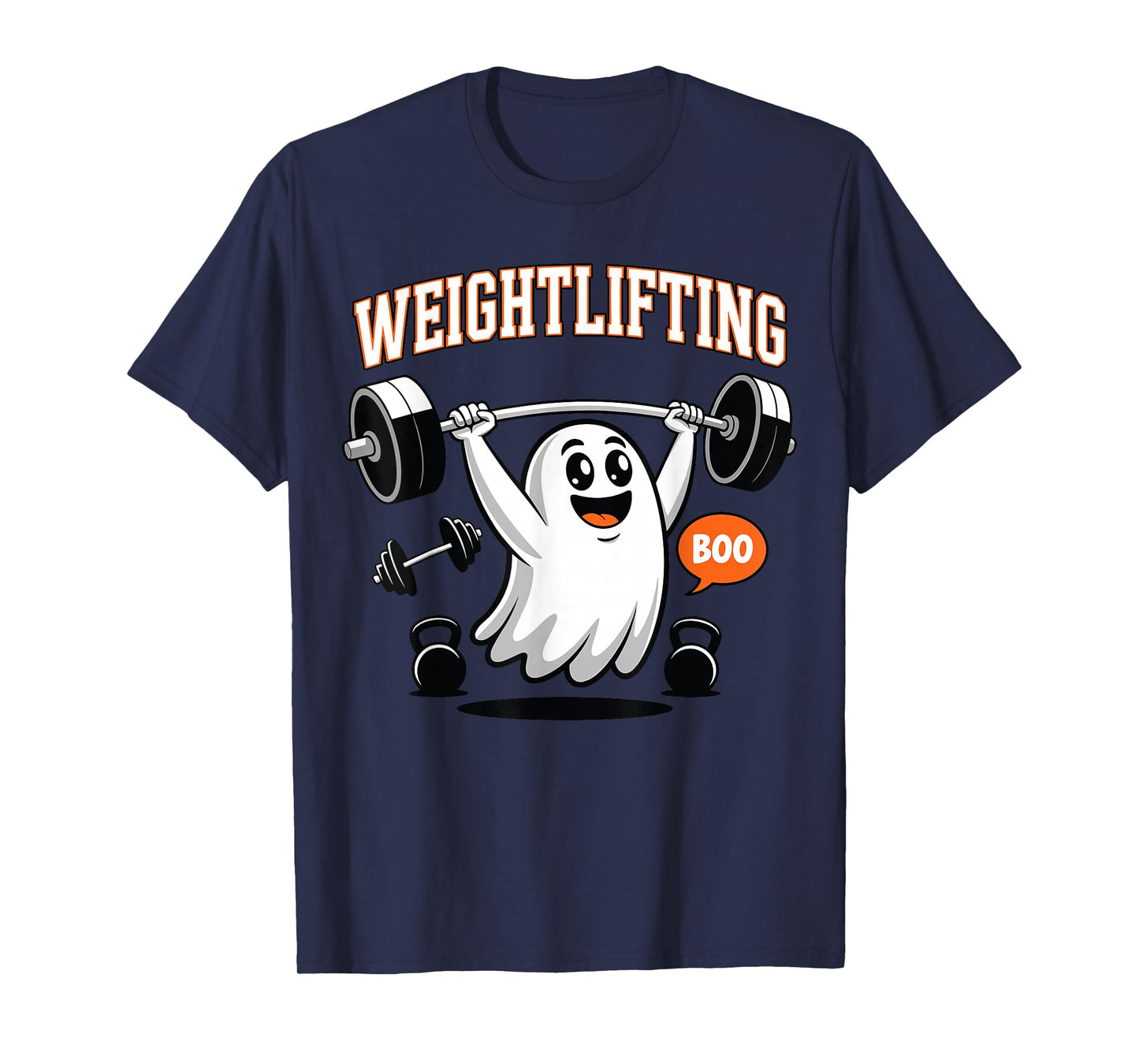 Weightlifting Boo Funny Halloween Ghost Bodybuilding Workout T-Shirt