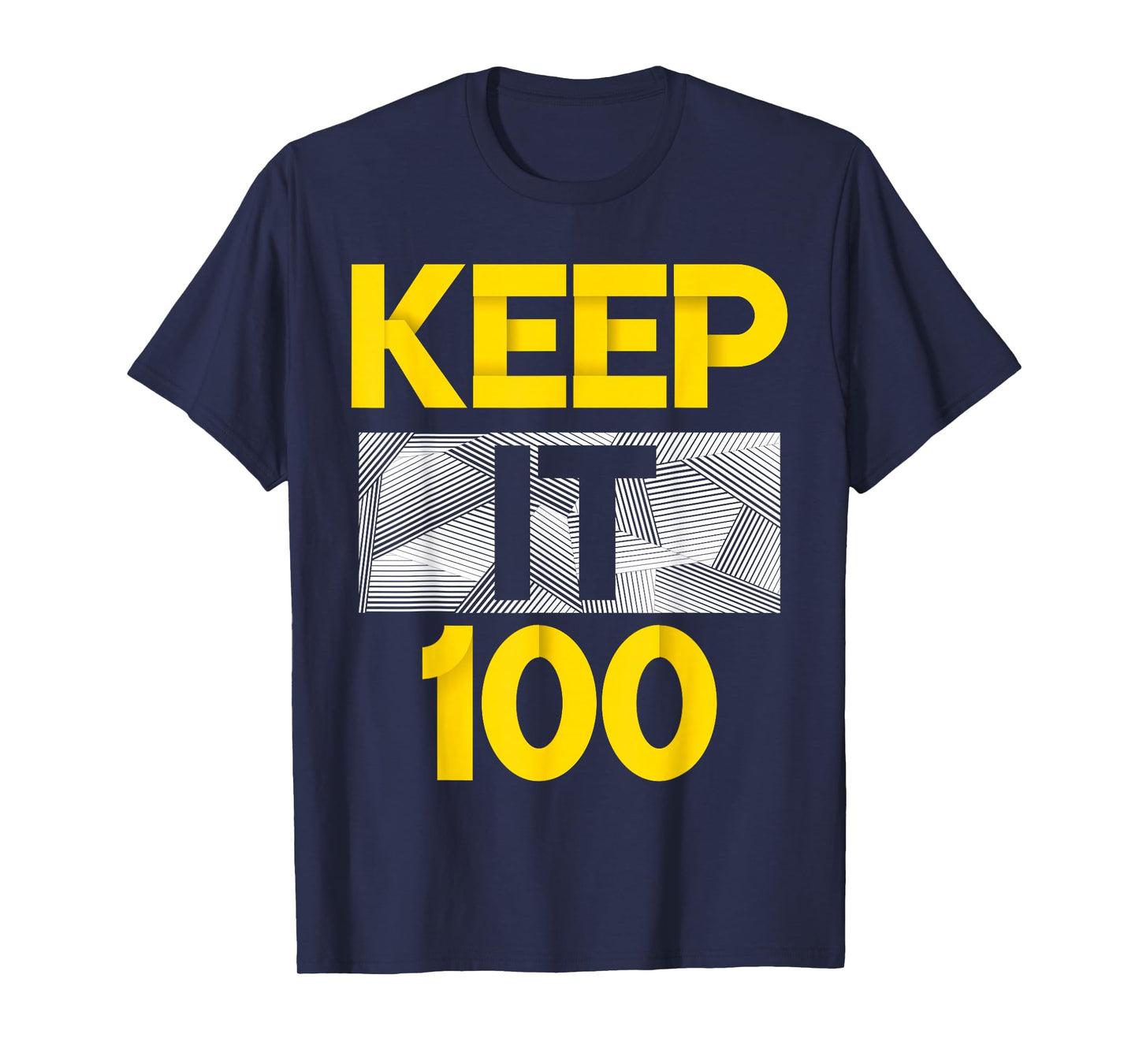 University-Gold Keep It 100 Varsity-Gold Color Graphic T-Shirt