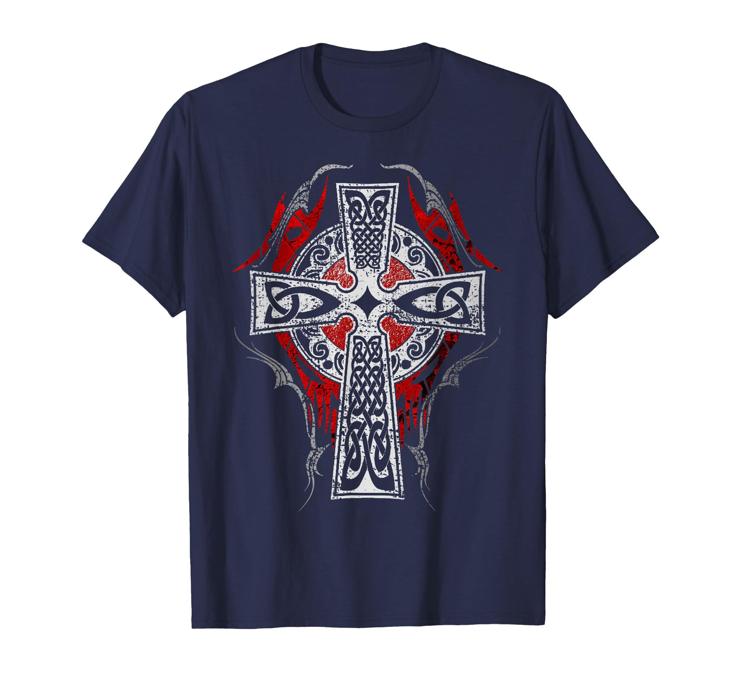 Fenrir The Norse Wolf Shirts Cross Celtic Vintage Norse Tribal T-Shirt