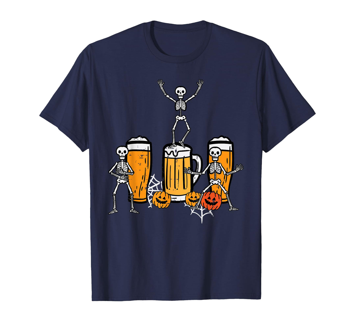 Halloween Team Skeletons Dancing Funny Costume Party Dad Men T-Shirt