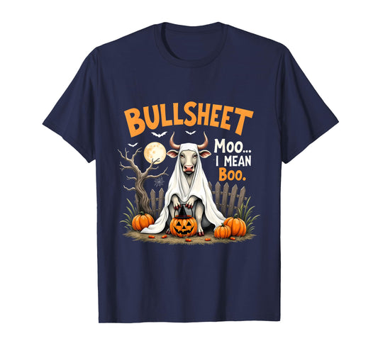 Bullsheet Funny Cow Halloween Ghost Costume Joke T-Shirt