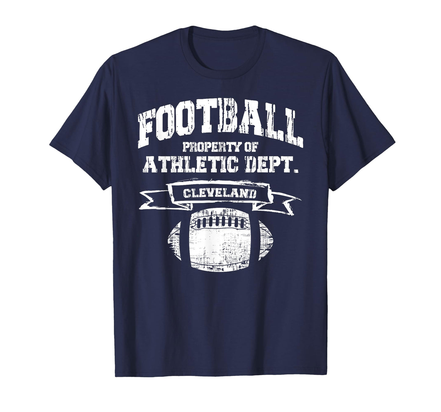 Cleveland Football Property Of Athletic Dept. Retro Grunge T-Shirt