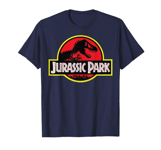 Jurassic Park Distressed Vintage Logo T-Shirt Small