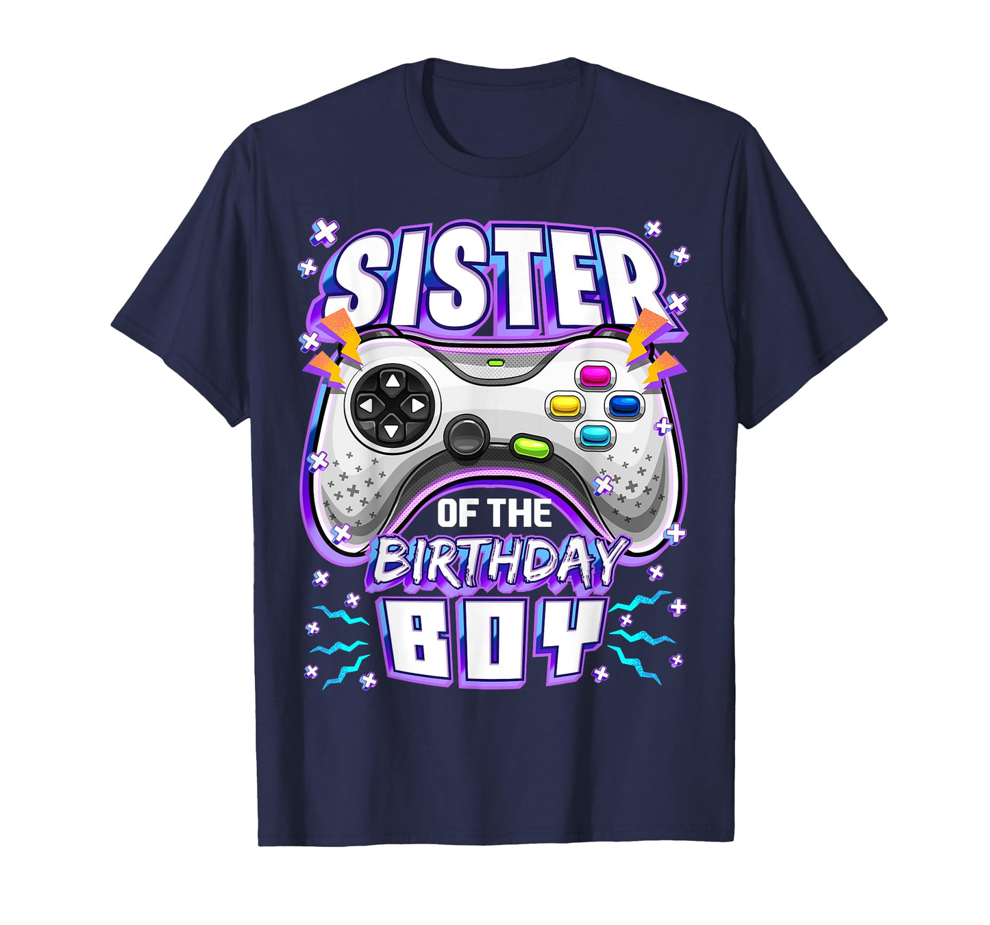Sister of the Birthday Boy Matching Video Gamer Party T-Shirt