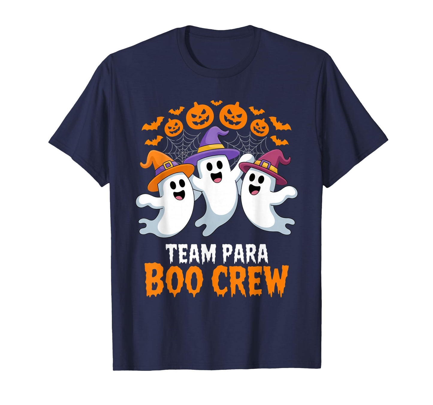 Team para Boo Crew Ghost Halloween Outfit School Staff Aides T-Shirt