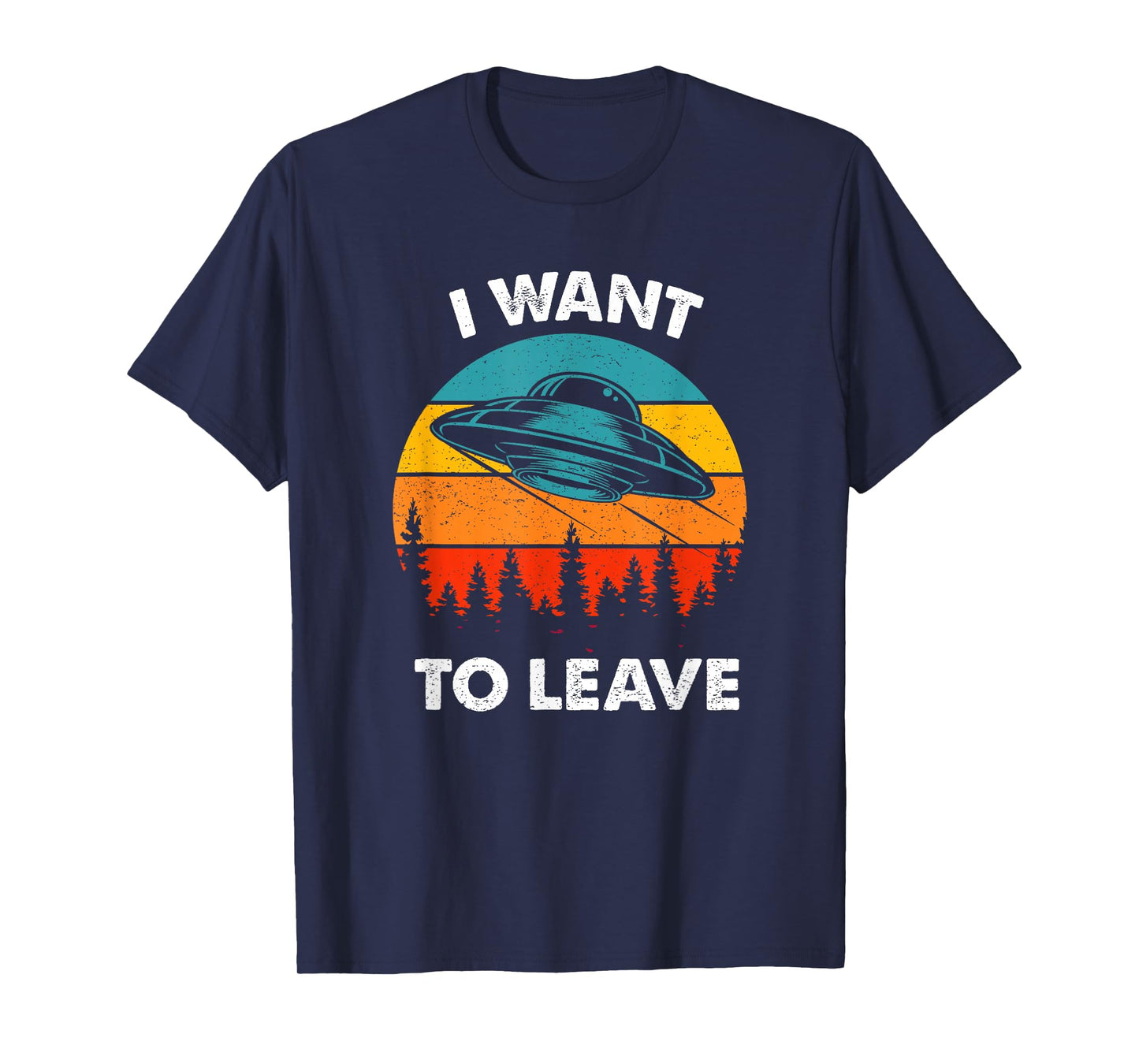 Funny Alien I want to leave Retro Vintage Style T-Shirt