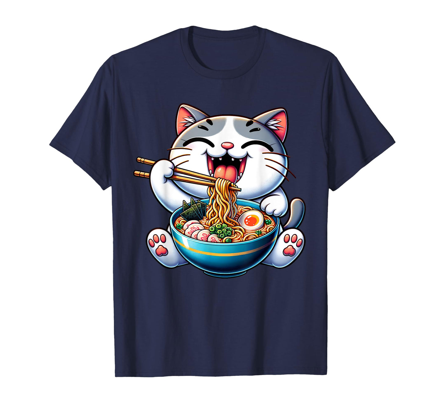 Neko Cat Ramen Anime Kawaii T-Shirt