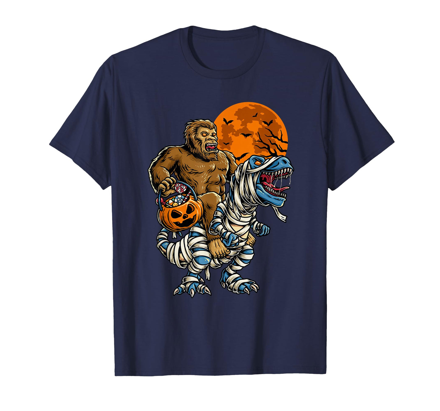 Bigfoot Dinosaur Halloween Costume T Rex Boys Kids T-Shirt