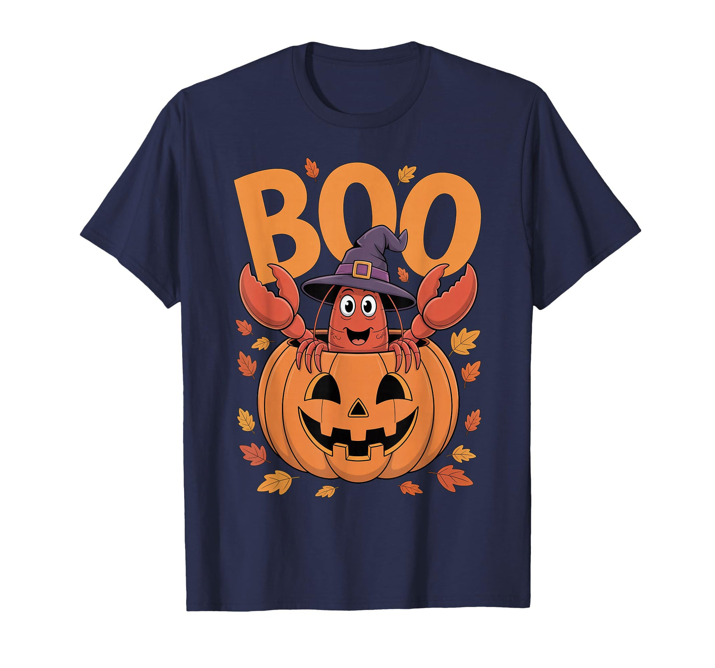 Lobster Costume on Pumpkin Halloween Lobster T-Shirt