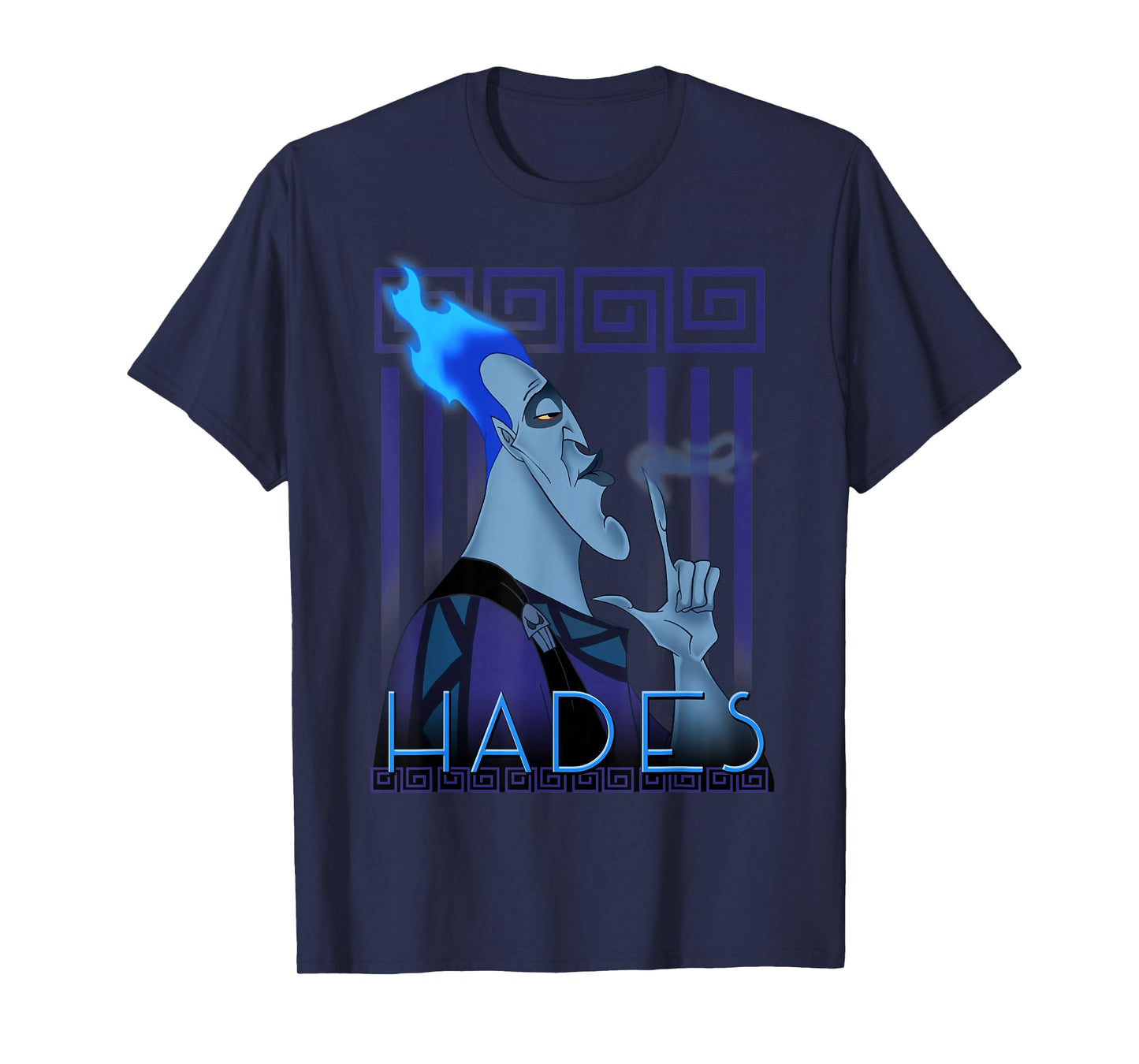 Disney Hercules Hades Geometric Portrait Graphic T-Shirt T-Shirt Small