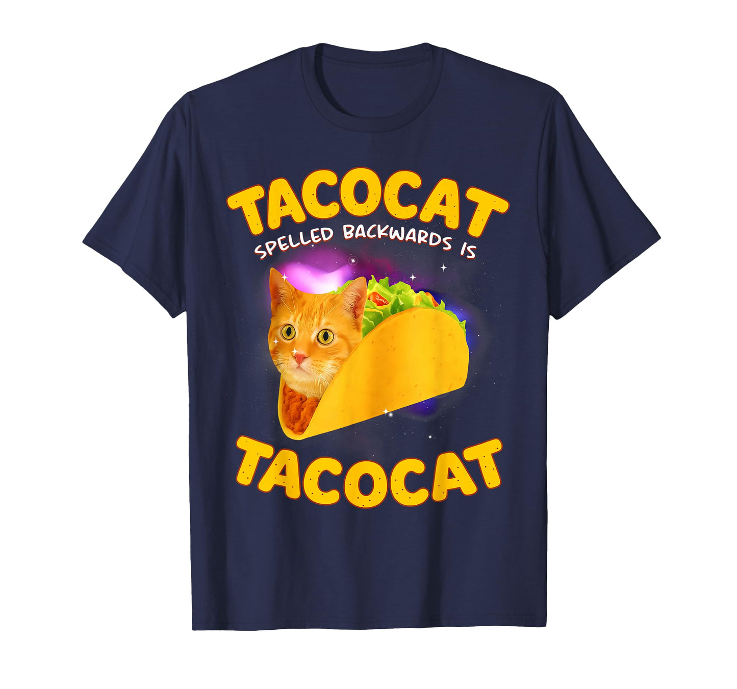 Tacocat Spelled Backward is Tacocat Cat Meme Taco Lover T-Shirt