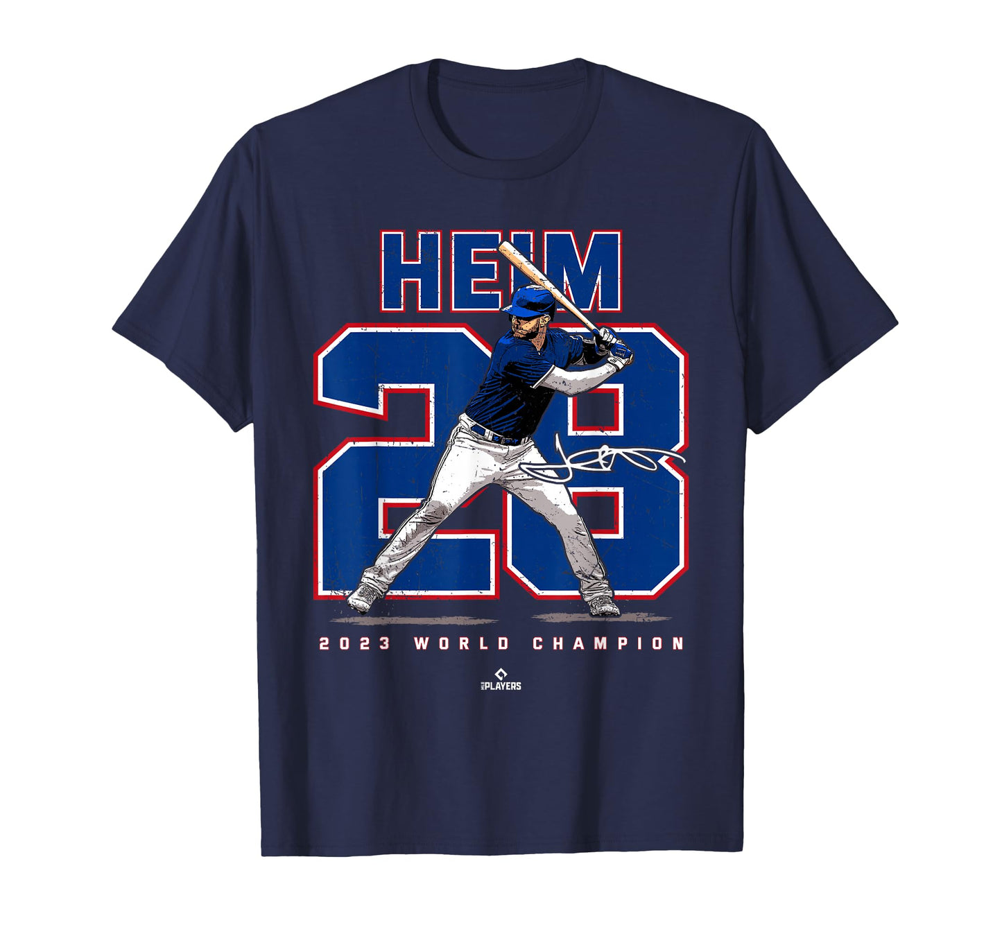 Player Number 2023 World Champion Jonah Heim Texas MLBPA T-Shirt