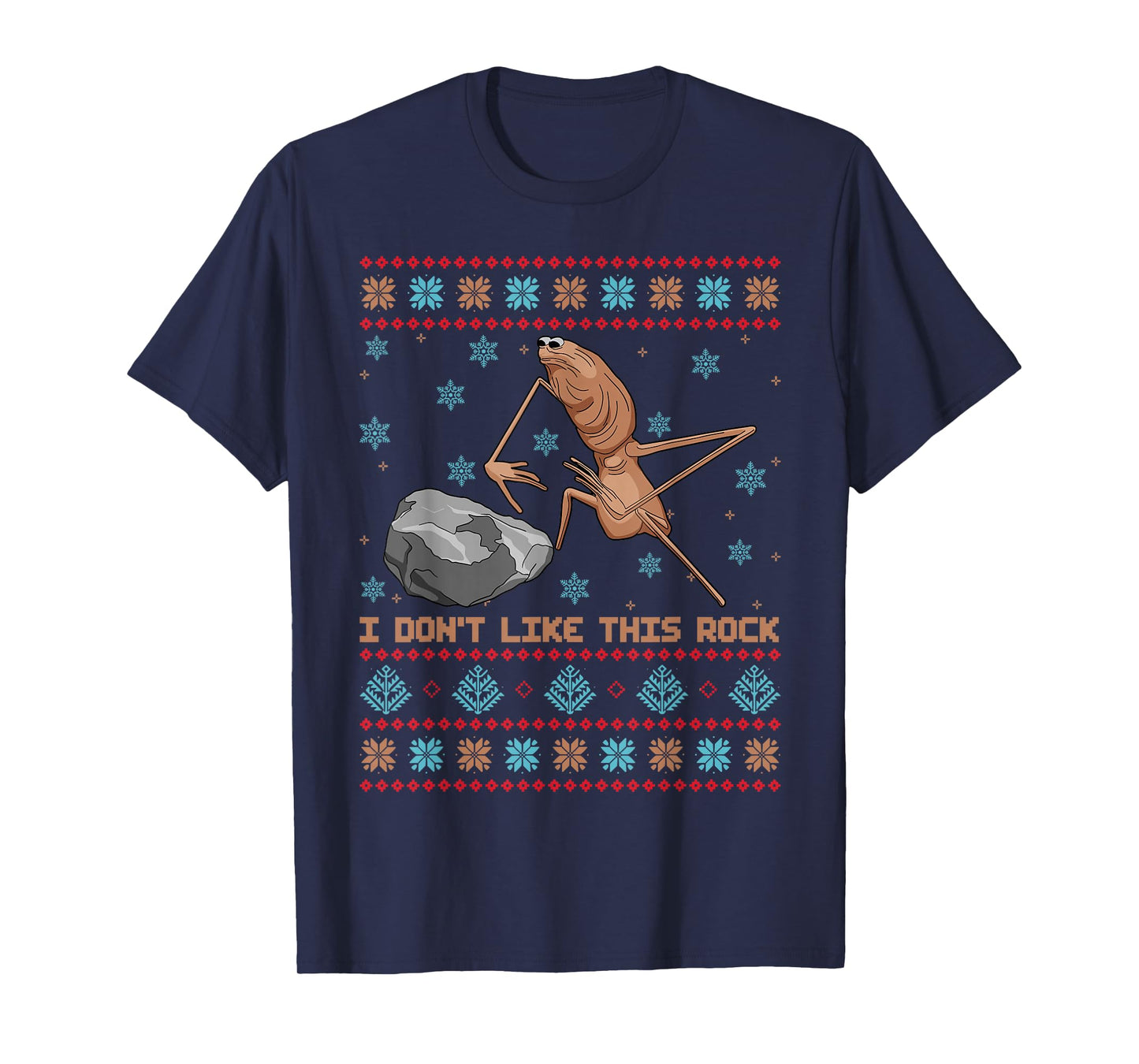 I Don't Like This Rock Marcus The Worm Ugly Sweater Xmas T-Shirt