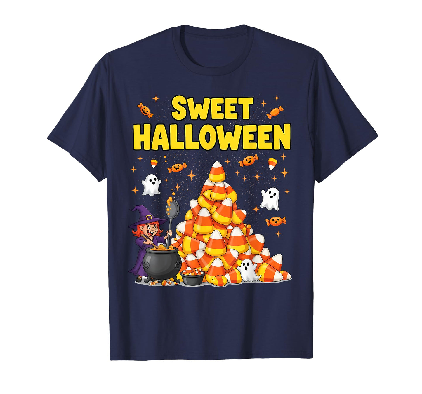 Funny Kids Boys and Girls Corn Candy Sweet Halloween T-Shirt