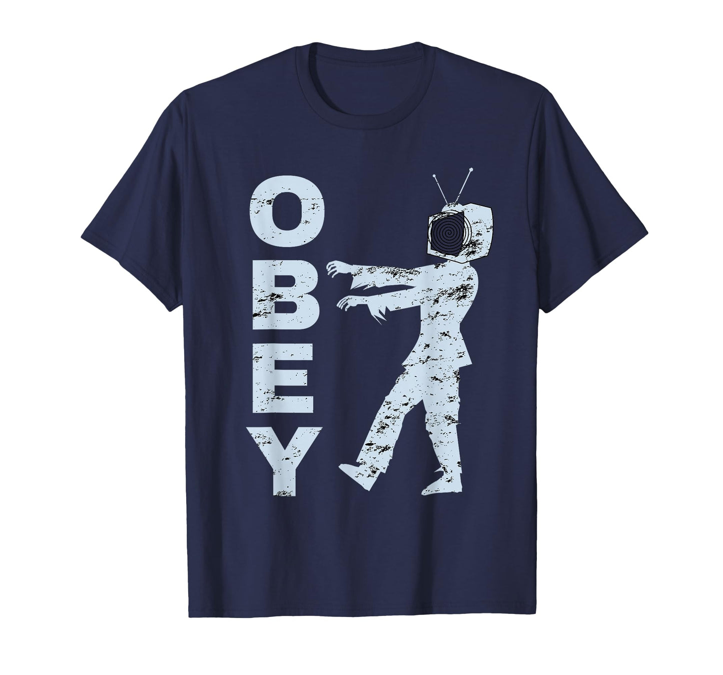 Obey TV Zombie Media Brainwashing Television T-Shirt