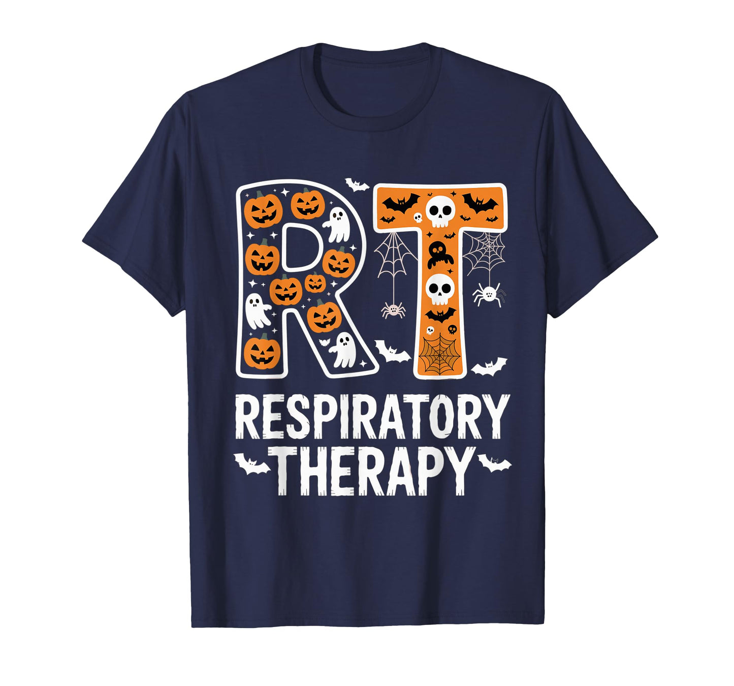 Respiratory Therapist Halloween Ghost Pumpkin RT Nurse T-Shirt