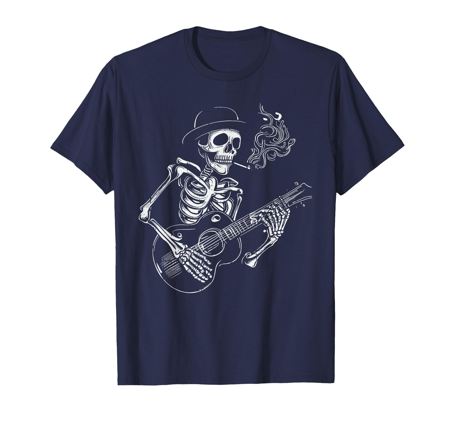 Skeleton Guitar PLayer Halloween Bones Guitarist Musician T-Shirt