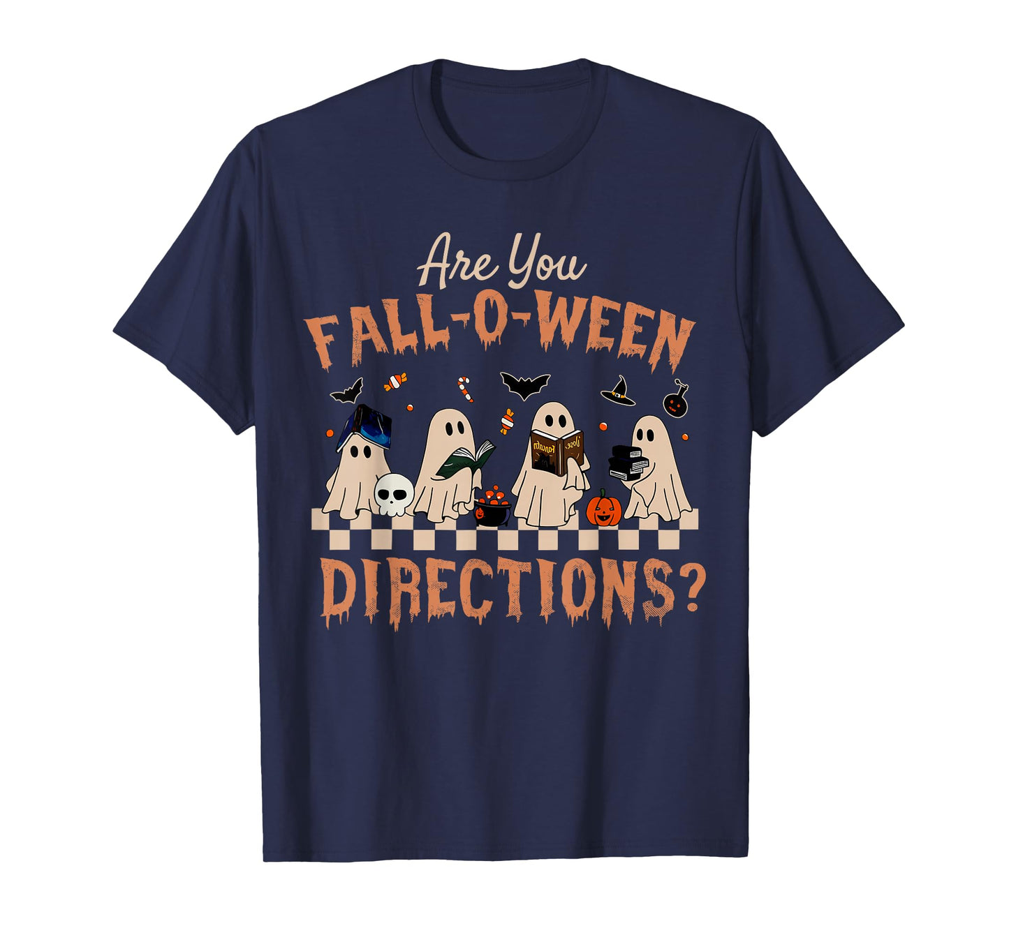 are You Fall O Ween Directions Halloween Teacher Ghosts T-Shirt