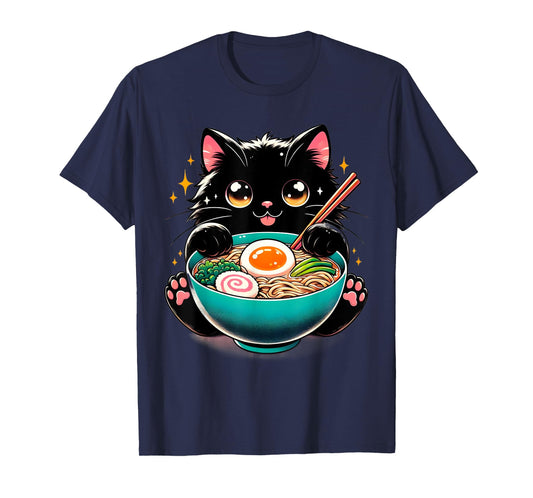 Ramen Cat Kawaii Anime Cat Ramen Lover Sweet T-Shirt