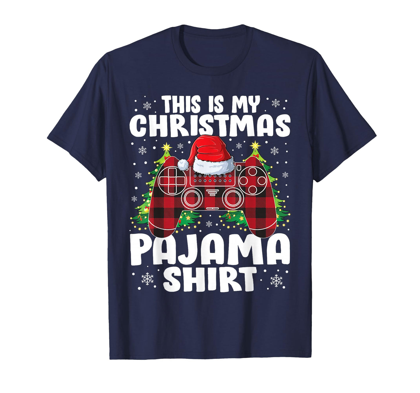 This is My Christmas Pajama Shirt Christmas Gamer Funny Boys T-Shirt
