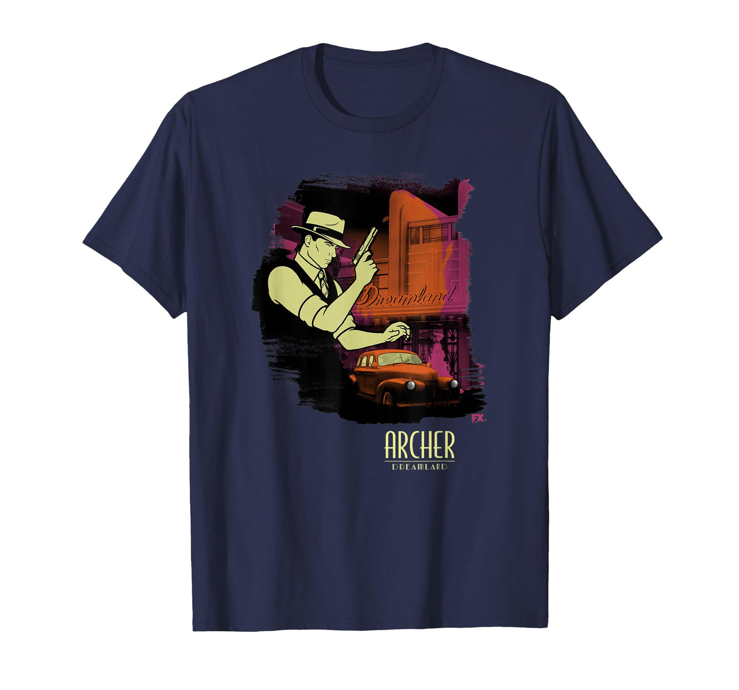 Archer Dreamland Film Noir Vintage Inspired Cartoon T-Shirt