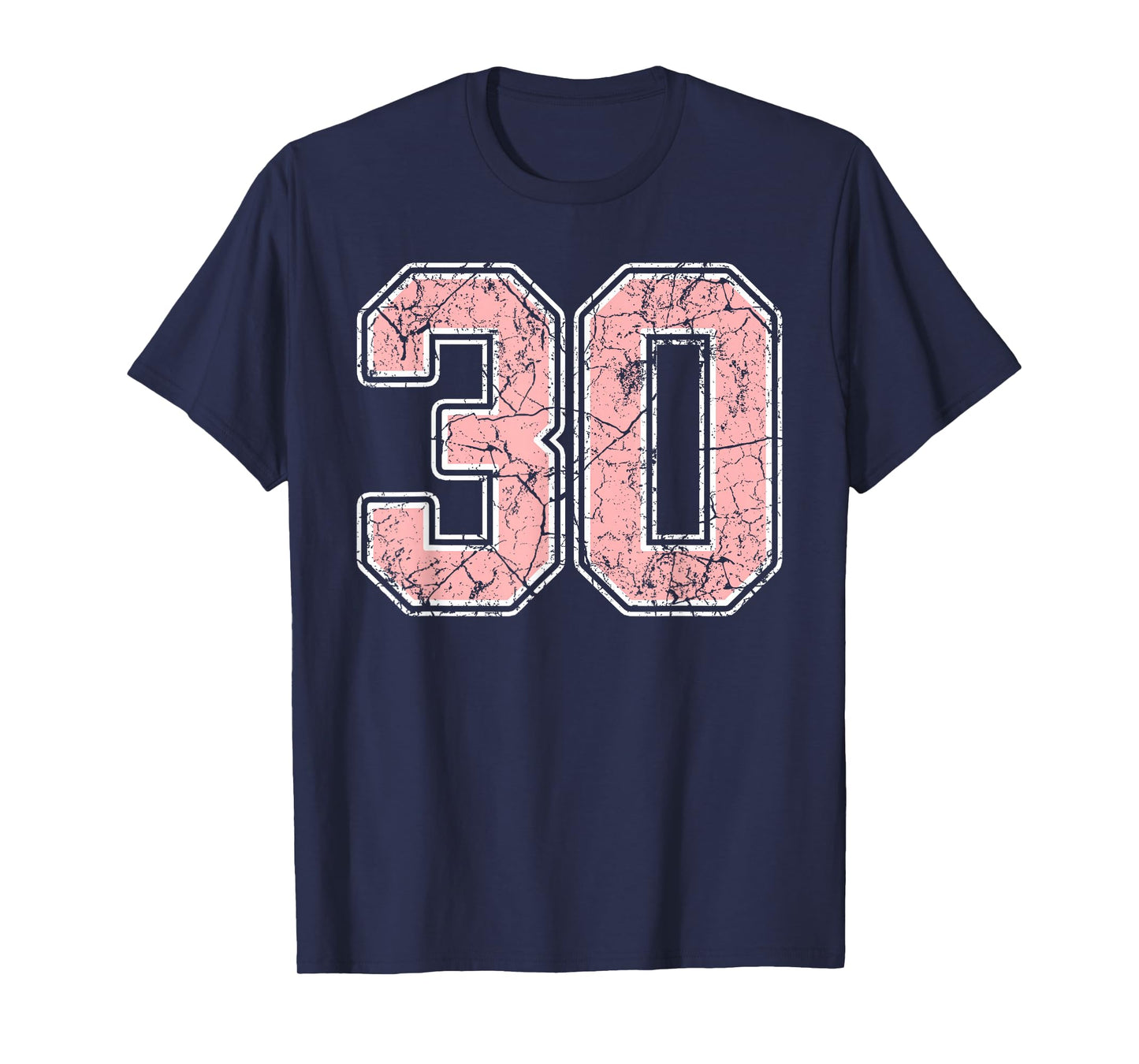 Pink and White Number 30 Jersey Player Uniform #30 Fan T-Shirt