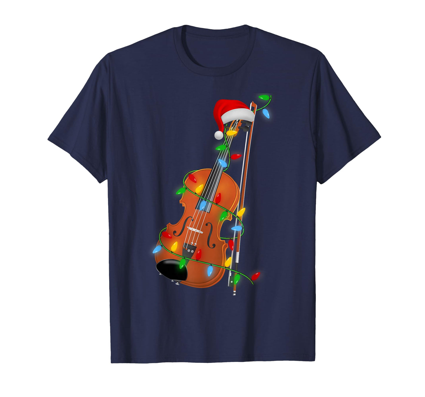 Violin Christmas Lights Violin Music Lover Violinist Xmas T-Shirt