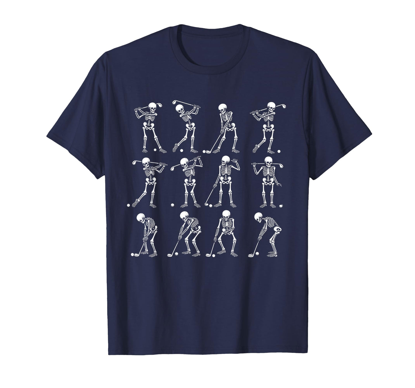 Funny Halloween Golf Skeletons Play Golf Boys Kids Halloween T-Shirt