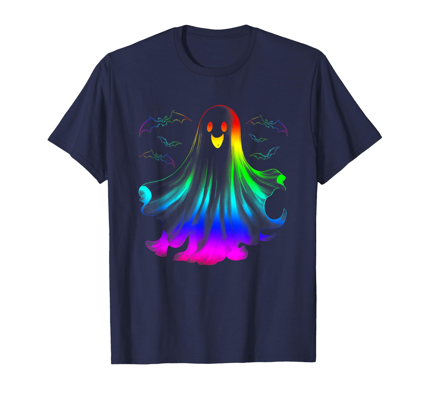 Rainbow Ghost LGBT Gay Pride Lesbian Halloween Costume T-Shirt