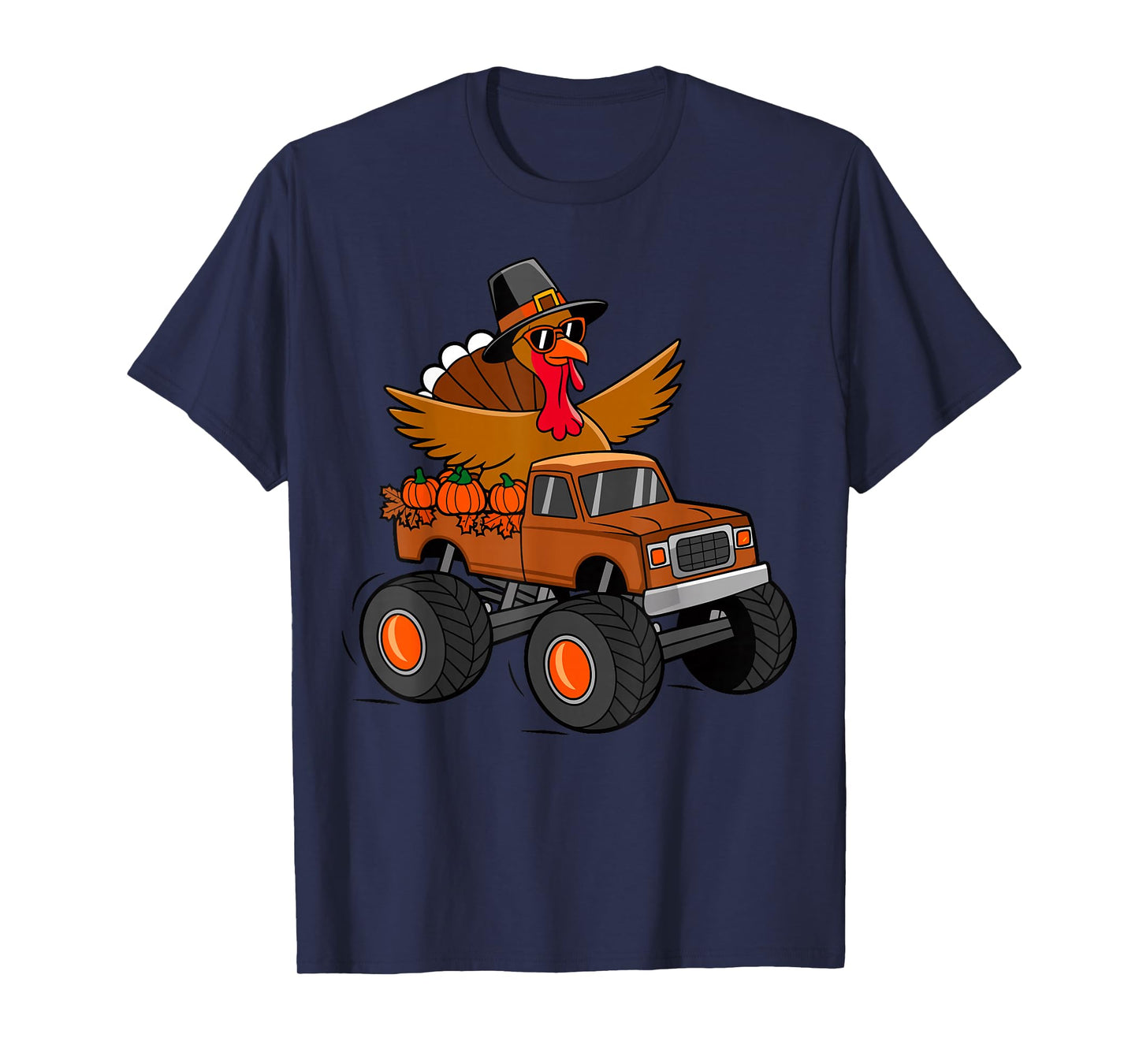 Thanksgiving Turkey Riding Monster Truck T-Shirt