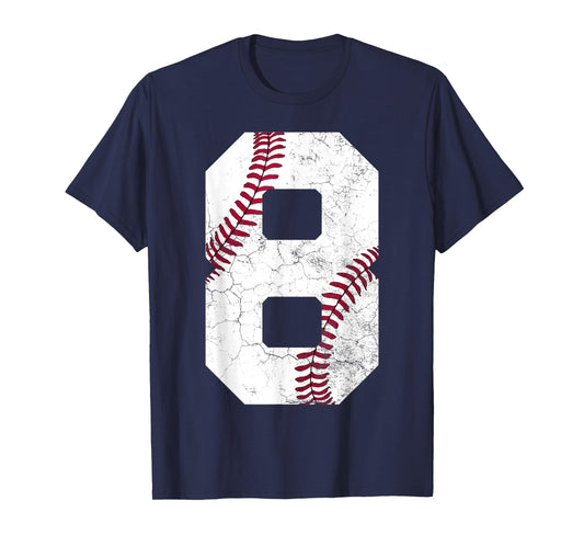 2017 8th Birthday Gift 8 Years Old Baseball Eighth Boys Kids T-Shirt