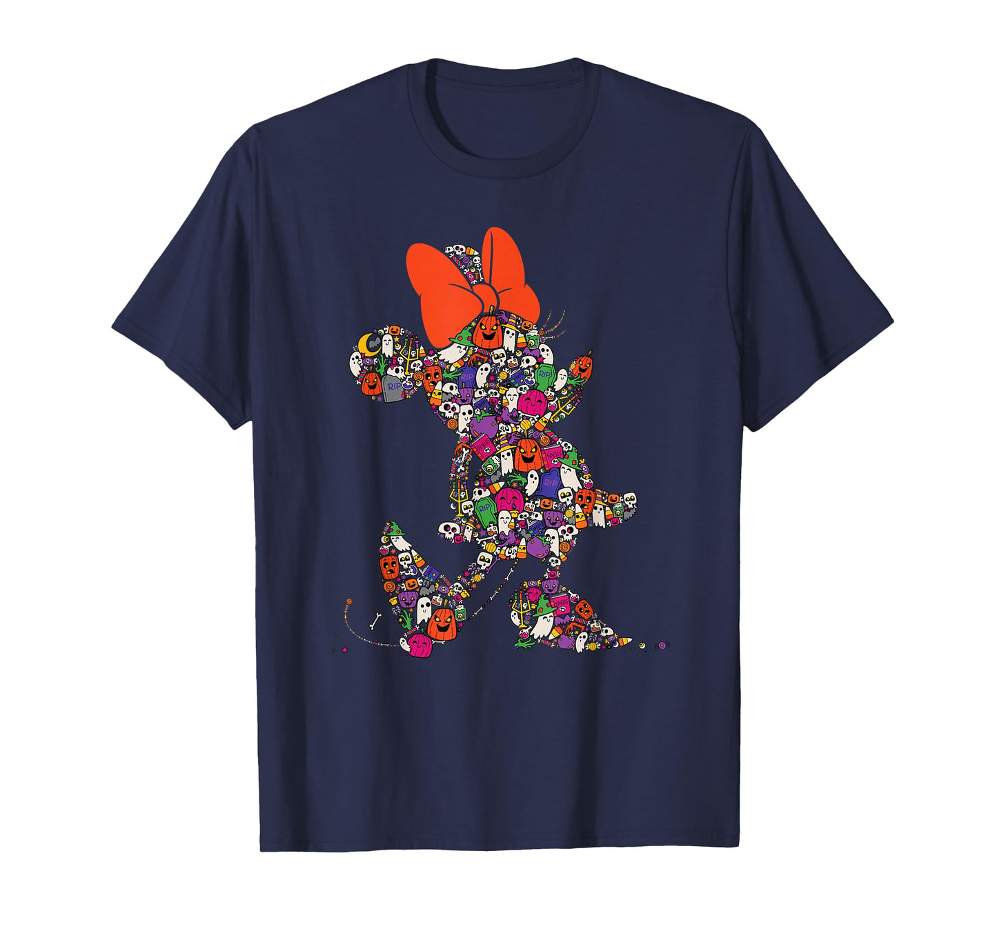 Disney Halloween Minnie Mouse Cute Spooky Silly Silhouette T-Shirt