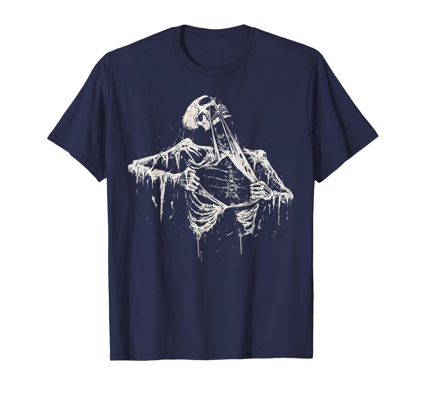 Death Skeleton Ripping Satan Horror Halloween Costume Spooky T-Shirt