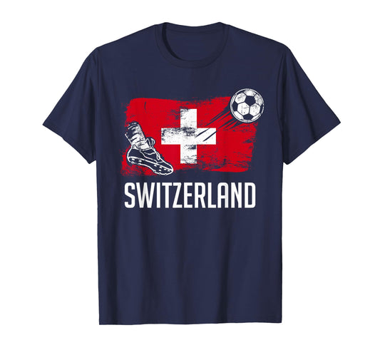 Switzerland Flag Jersey Swiss Soccer Team Swiss T-Shirt