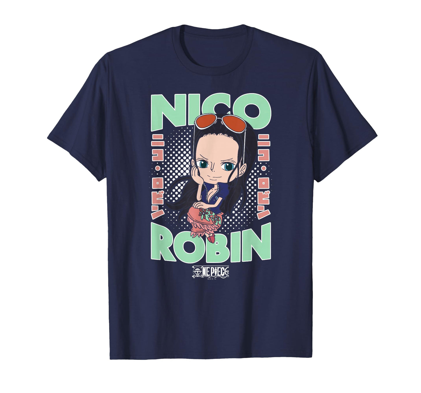 One Piece Anime Chibi Nico Robin Portrait T-Shirt