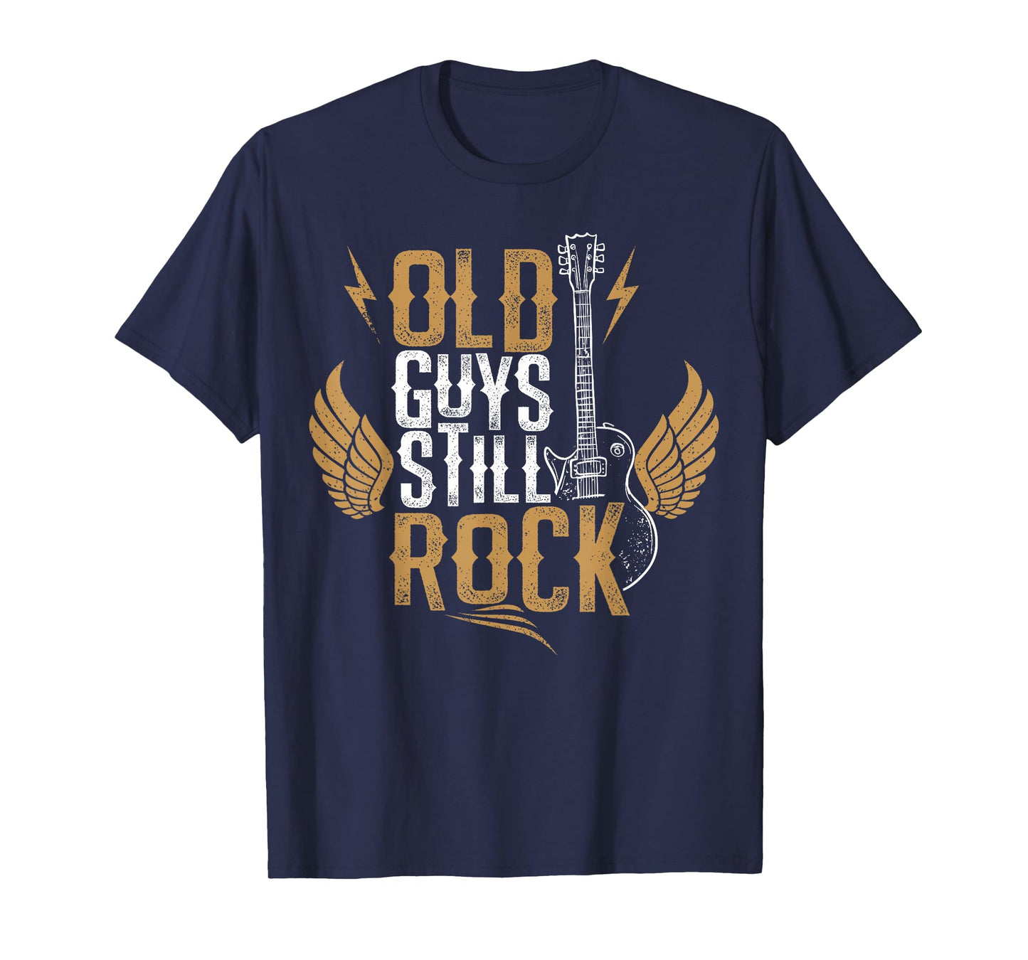 Electric Guitar Themed T-Shirt | Old Guys Still Rock T-Shirt