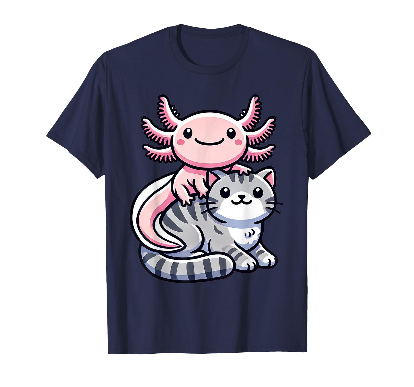 Anime Kawaii Axolotl Cat Kitten T-Shirt