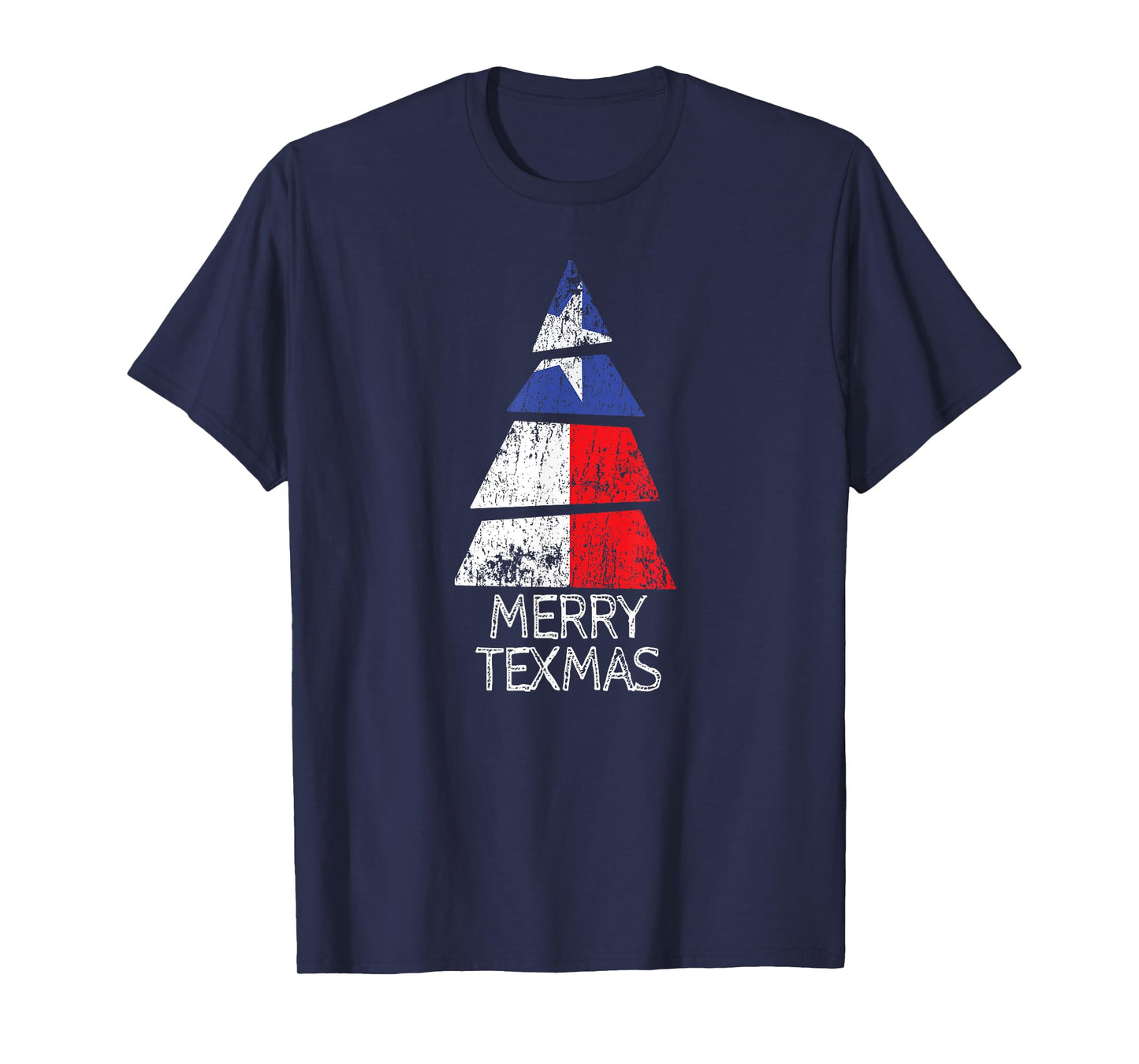Texas Flag Christmas Tree - Merry Texmas T-shirt T-Shirt