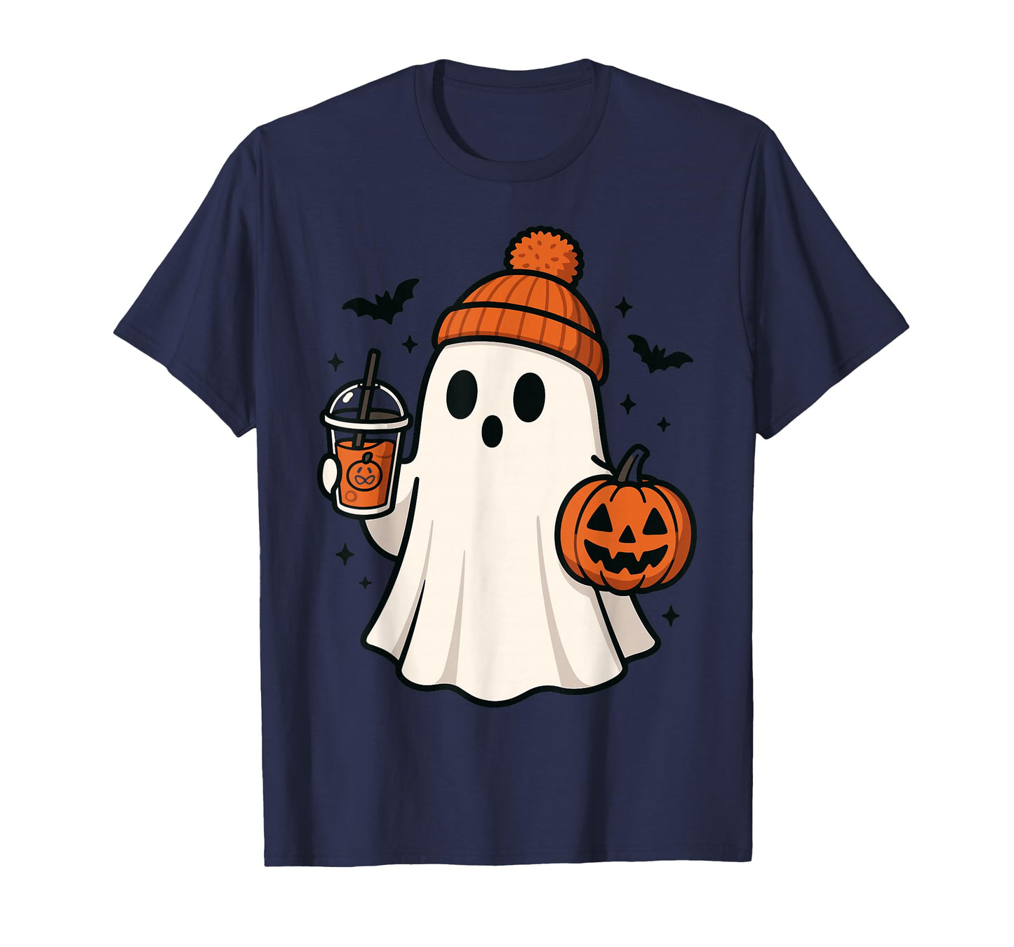 Ghost Pumpkin Spice Coffee Halloween Fall T-Shirt