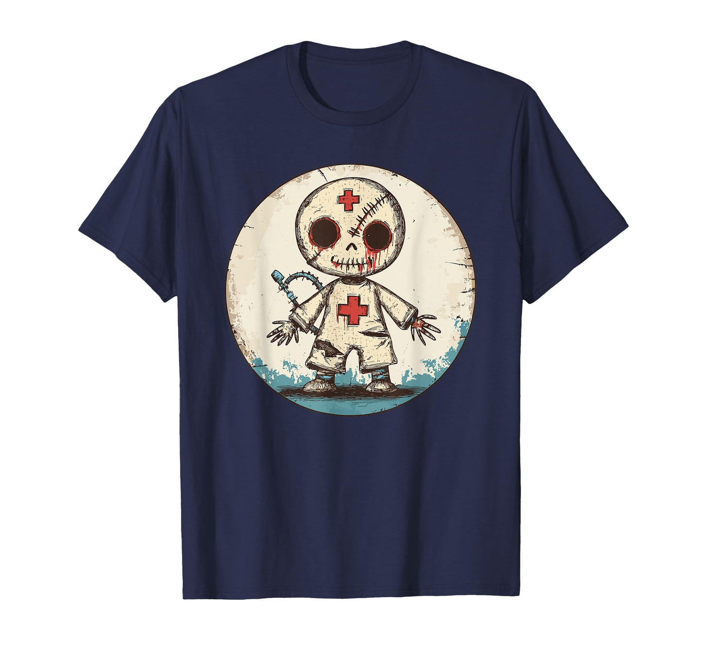 Zombie Nurse Costume Creepy Doll Halloween T-Shirt