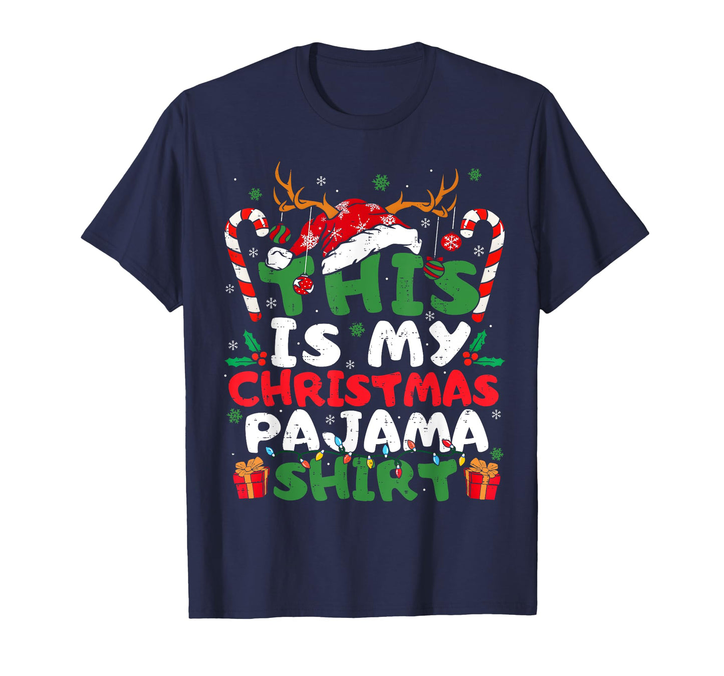 Funny Xmas PJs This Is My Christmas Pajama Kid Men Women T-Shirt