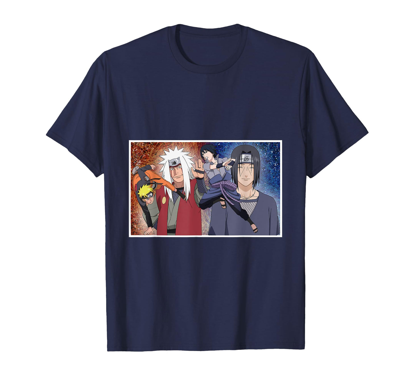 Naruto Shippuden Uzumaki & Sasuke Fighting Jiraiya Itachi T-Shirt