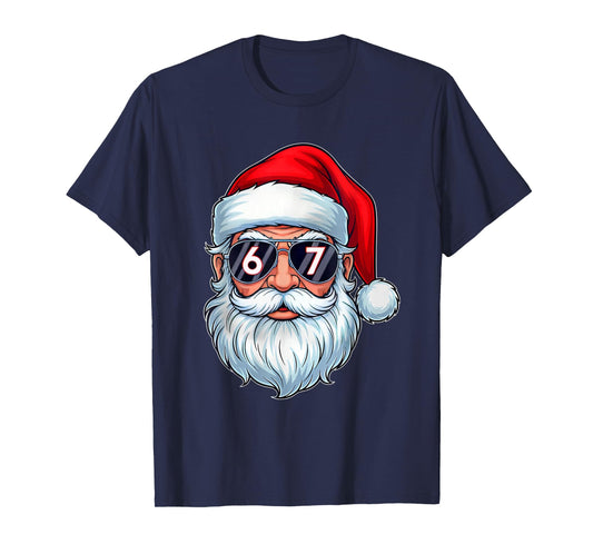 67 Six Seven Christmas Retro Santa Kids Boys Men Women T-Shirt