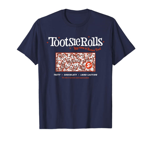 Tootsie Roll Tasty Chocolaty Long Lasting Vintage Ad Candy T-Shirt