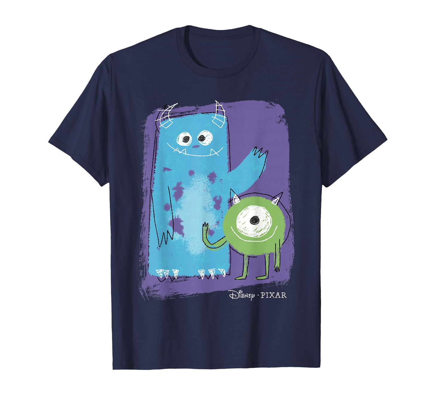 Disney Pixar Monster's Inc. Mike & Sully Painted Sketch T-Shirt