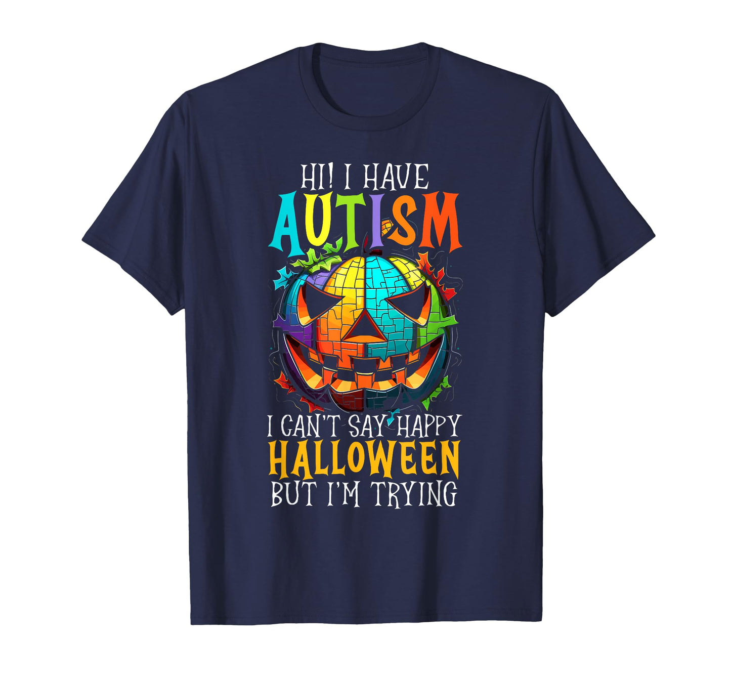 Autism Halloween Puzzle Trick Or Treat Autism Awareness T-Shirt