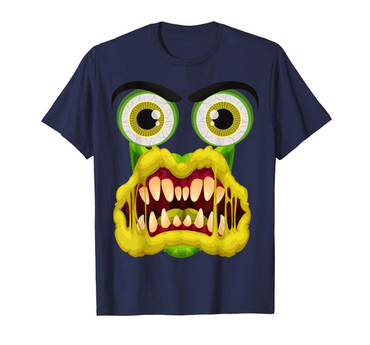 Men's Women's Cute Monster Face Halloween Costume T-Shirt