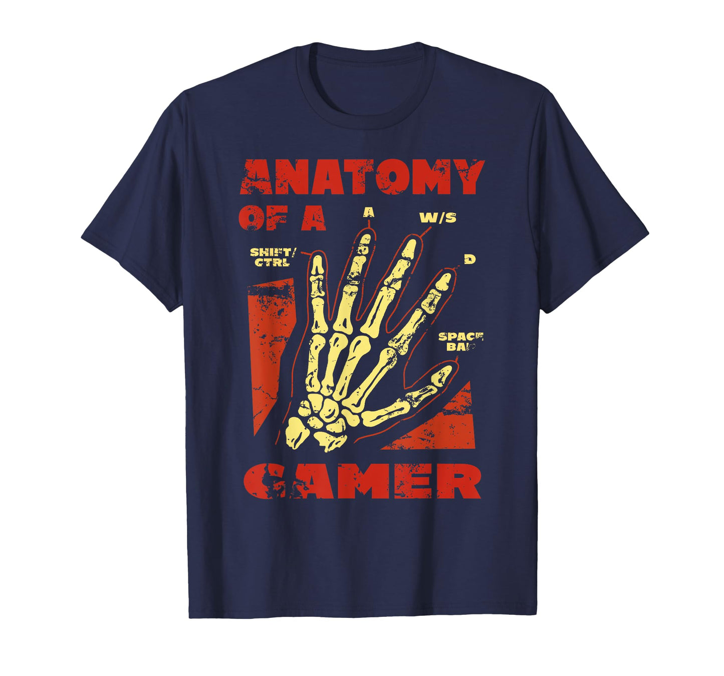 Anatomy of a Gamer Video Game Player Gamer T-Shirt