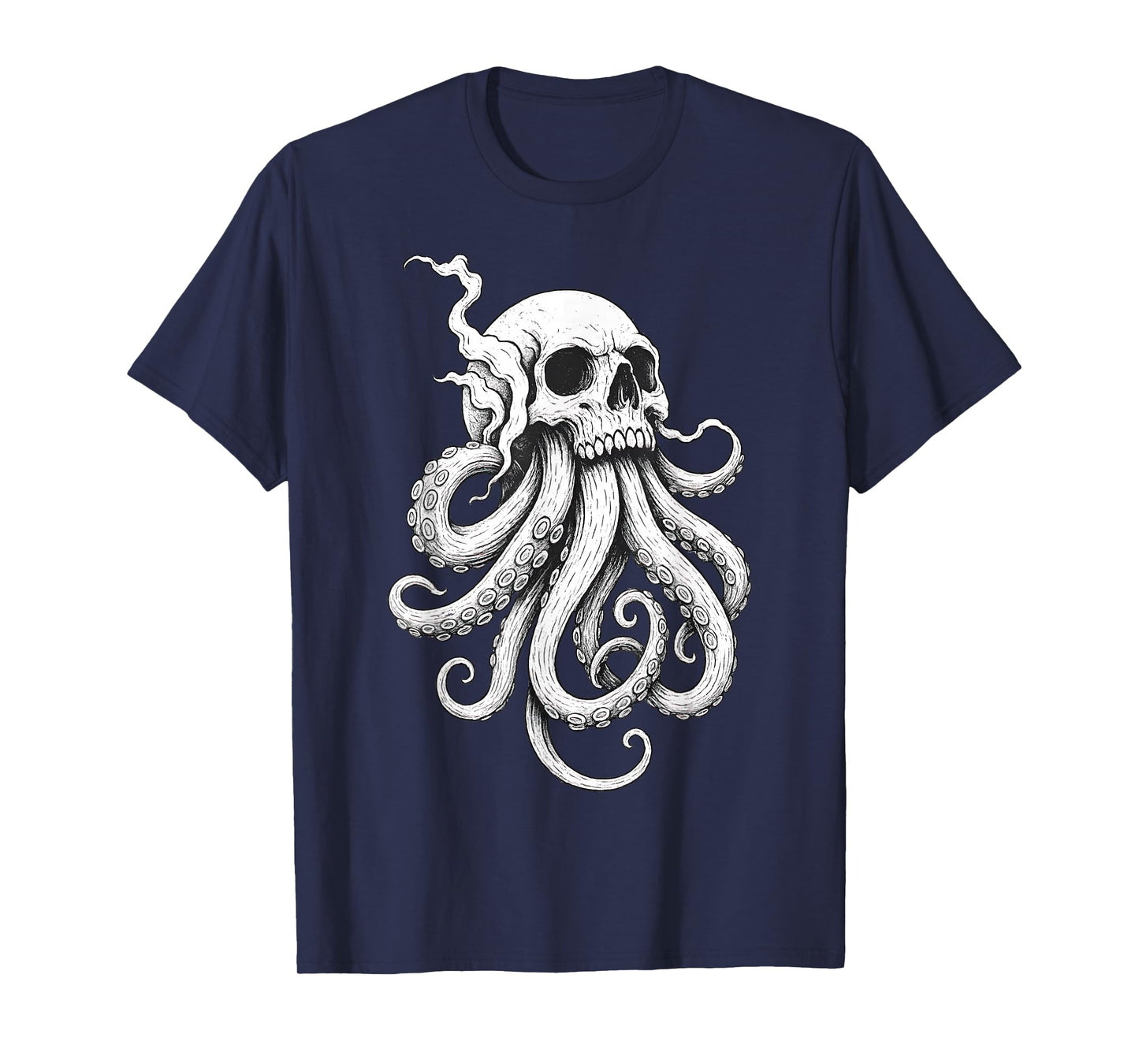 Cthulhu Kraken Skull Octopus Graphic Nautical Sea Monster T-Shirt