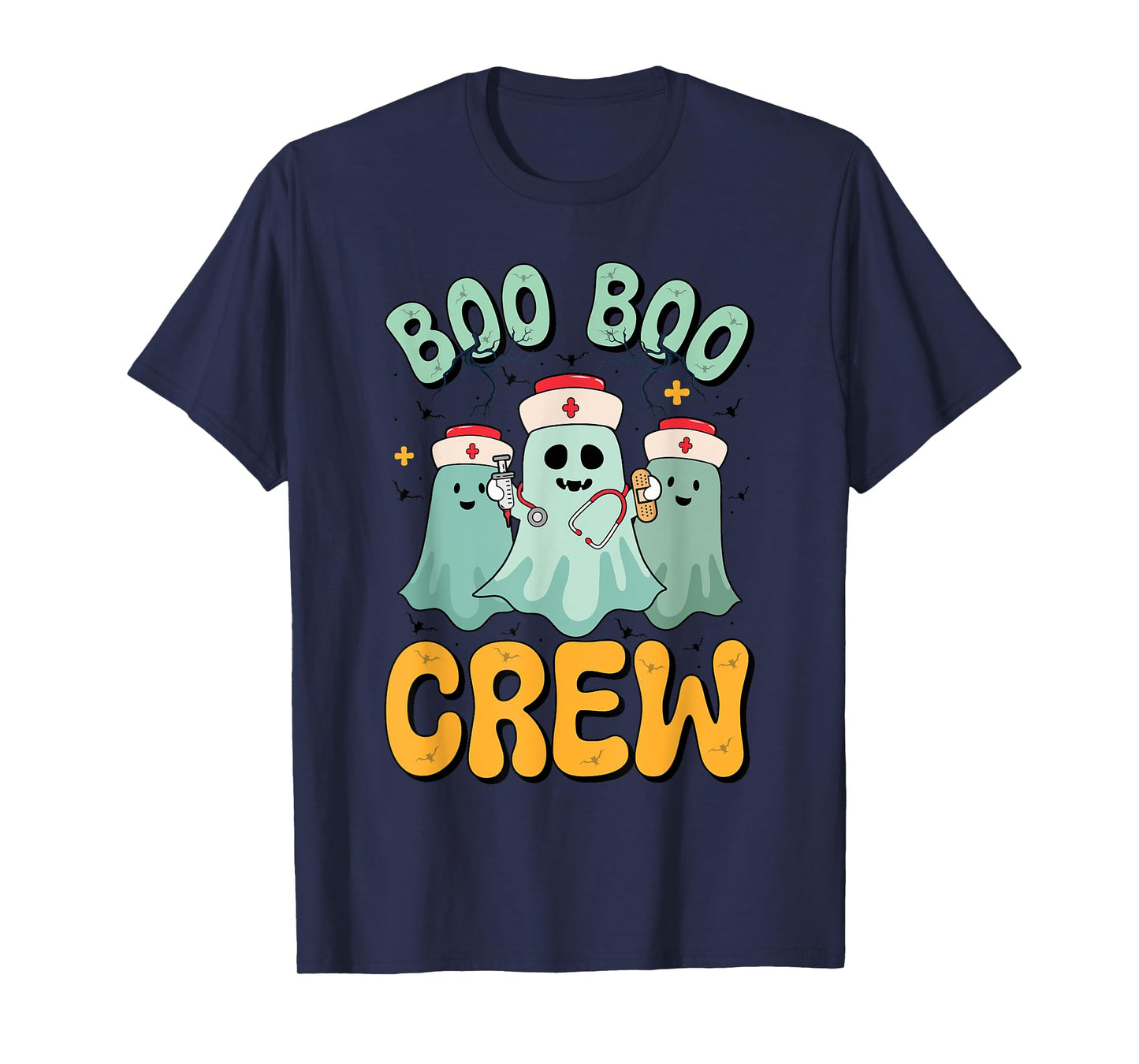 Night Halloween Boo Crew Nurse Halloween For Nurses RN T-Shirt